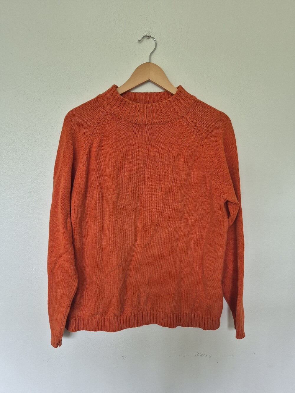 100% Cotton Knit Sweater By Tabi Orange Large